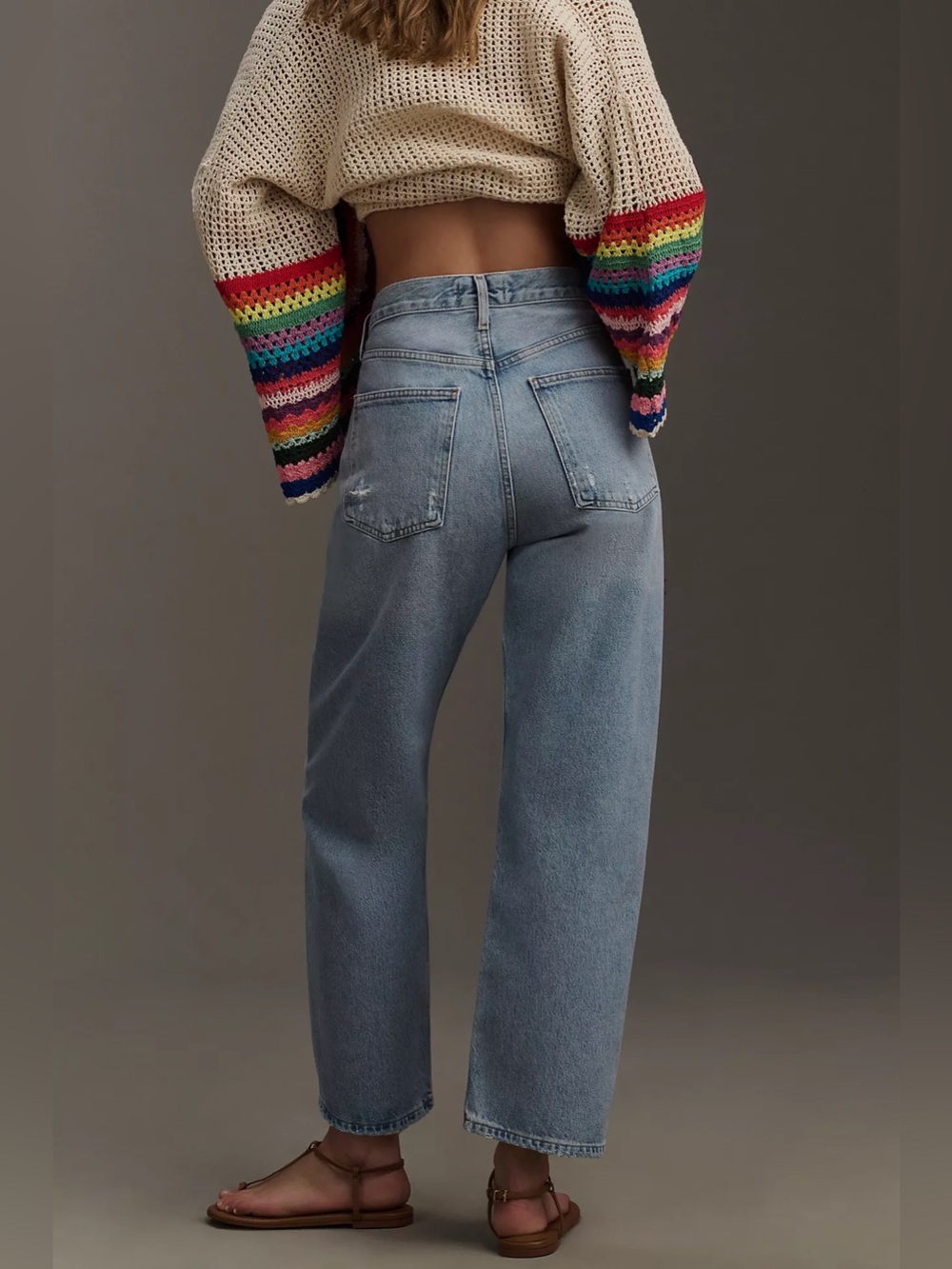NWT Agolde 90’s Crop Mid Rise Loose straight Jeans - Picture 3 of 9